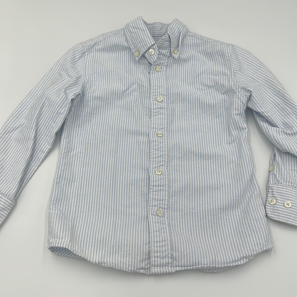 Crewcuts size 4-5 Button Down Pinstripe Seersucker Collared shirt